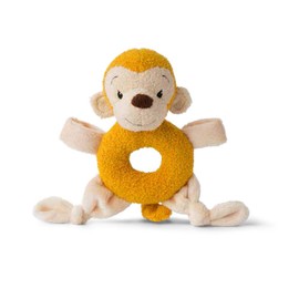 WWF 00620 Mago the Monkey Gripping Ring, Cute Plush Gripping Ring, Approx. 15 cm Large, Wonderfully Soft and Cuddly, Hand Wash Possible