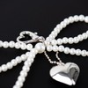 Elegant Pearl & Ribbon Bag Charm Keychain Pearl 2ea