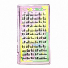 Natural Cluster Lashes Wispy C Curl Mixed Lengths Eyelash Extension Individual DIY Lash (Sunflower)