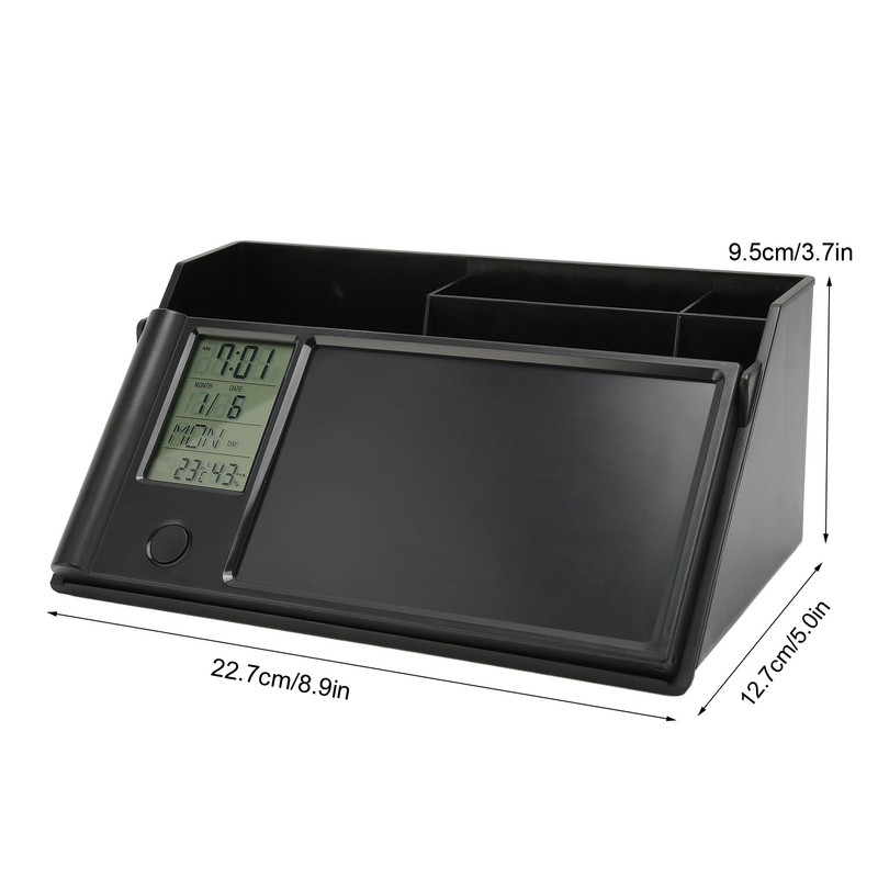 Multifunctional Electronic Calendar Desktop Storage Box with LCD Writing Pad