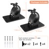 CIEMGNZOC 6-Pack Curtain Bracket Holders, Universal Self-Adhesive Wall Mounts, Fits