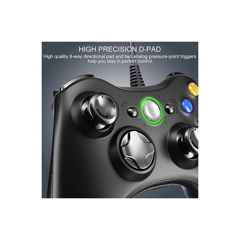 Gezimetie Wired Controller for 360, PC Game Controller for 360