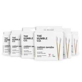 The Humble Co. Natural Bamboo Cotton Buds (600 Pack) - Biodegradable Cotton Buds and Eco-Friendly and Sustainable Cotton Buds for Ears, Makeup, Pet Grooming and Cleaning