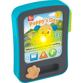 Fisher-Price Baby Learning Toy Laugh & Learn Puppy’s Storytime Reader Pretend Tablet with Music & Lights for Ages 6+ Months