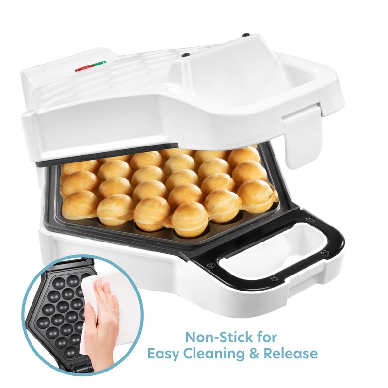 Bubble Waffle Maker- Electric Nonstick Hong Kong Egg Waffler Iron