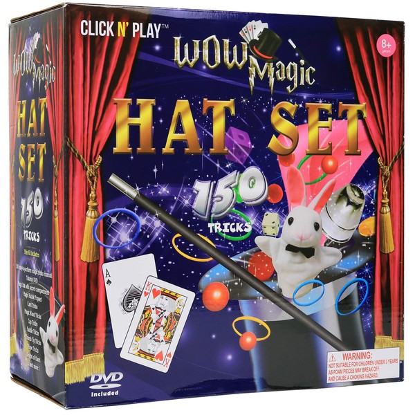 Click N' Play Magician Dress Up Magic Tricks Set for Kids Over 150 Tricks Includes Manual & DVD Tutorial