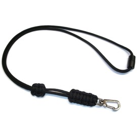 RedVex Paracord Cobra Neck Lanyard with Safety Break-Away and Adjuster - Metal Clip - Choose your color and size-Black-22