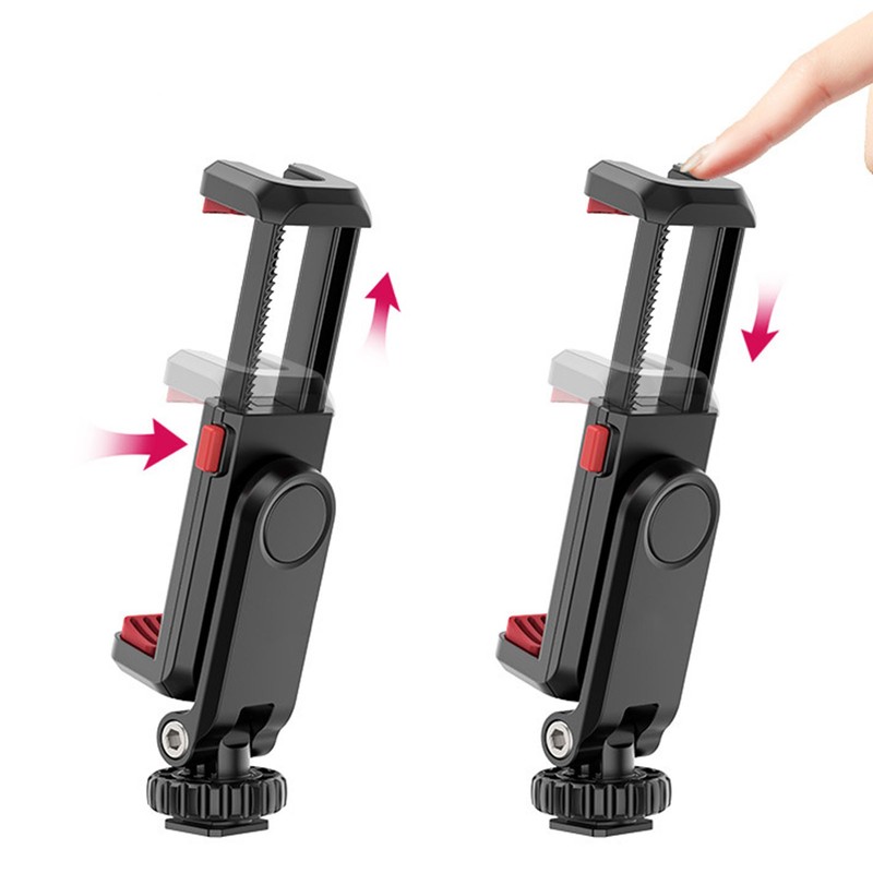 Smartphone Clip Holder 360 Degree Rotation Phone Tripod Mount with