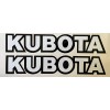 KUBOTA Skid Steer Excavator VINYL DECAL STICKER -WHITE w/ black
