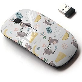2.4G Wireless Mouse with Cute Pattern Design for All Laptops and Desktops with Nano Receiver - Pattern Cute Cartoon mouses