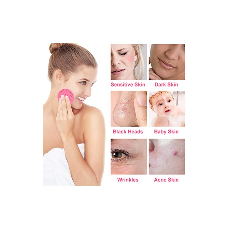 METUUTER 50-Count Compressed Facial Sponges for Estheticians- 100% Natural Cellulose