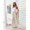 LILLUSORY Linen Wide Leg Pants Womens Palazzo Flowy Beach Vacation