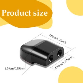 WINUERK 2PCS Deer Whistles for Car, Automotive Deer Warning Whistle Devices, Universal Deer Horn with Rubber Pads, Dual Construction Deer Warning Whistle Devices, Animal Alert Accessories for Cars