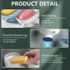 SNOMEL Soap Dish with Suction Cup Design, Double Drained Self