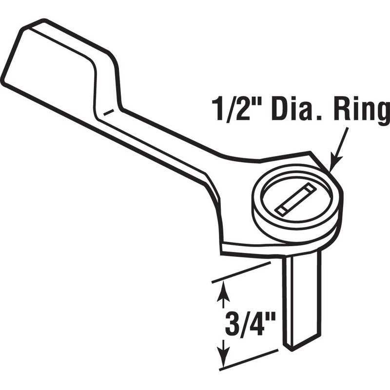 Prime-Line E 2161 Black Sliding Door Latch Lever (Single Pack)
