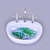 MinnowXY Ceative Washbasin Paper Clips Holder with 15x Paperclips Magnetics