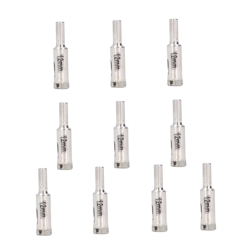 10Pcs Glass Drill Bit 12mm High Torsion Stable Fine Workmanship