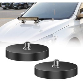 NORTHYUN Magnetic Base LED Light Bar Mounting Brackets Windshield Powerful Mount Bracket Sucker Holder Roof Off Road Holder for LED Work Pods Straight Curved Quad Row Light 2PCS