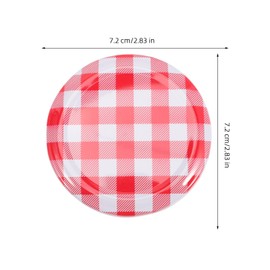 Luxshiny 40 Pcs Regular Mouth Canning Lid, Reusable Mouth Jar Lids Replacement for Canning Mason Jars (Red and White)