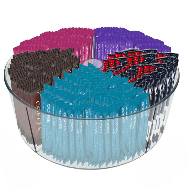 LAMIVEENLA Drink Packet Organizer 360°Rotating - Water drink Packet Holder