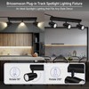 Plug-in Track Lighting LED, Track Light Fixtures Ceiling, Black Plug