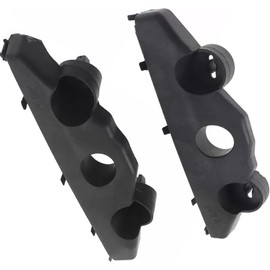 Front Left Driver & Right Passenger Set Of 2 Bumper Cover Support Mounting Rail Retainer Reinforcement Bracket Replacement For 2020-2025 Nissan Versa Sedan Black Textured Plastic NI1042120 NI1043120
