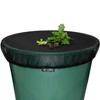 Rain barrel net with elastic band for firm hold, better