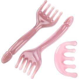 3 Pack Head Massager Scalp Comb Resin Scalp Stress Relax Tool for Birthday, Mother's Day, Father's Day (PINK)