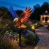 Solar Eagle Garden Light 9.84in Patriotic LED Outdoor Stake Memorial