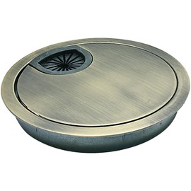 Desk Grommet 2-3/8" (60 mm), Desk Cord Hole Cover, Cable Grommet Metal Zinc Alloy Materilal, Desk Hole Grommet for Office and Home Table Cable, Detachable Cable Cord Organizer (Bronze 1 Pcs)