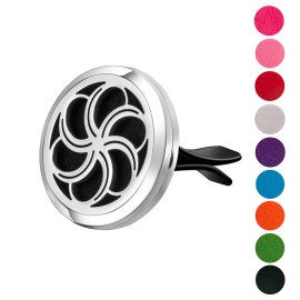 Wild Essentials Swirl Aromatherapy Car Air Freshener Essential Oil Car Vent Diffuser VD