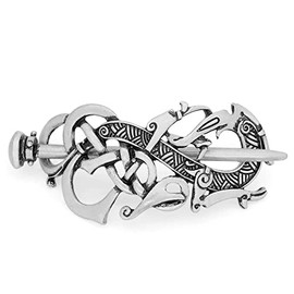 Womens Norse Dragon Hair Stick Viking Knotwork Bun Holder Cage Clip Pin