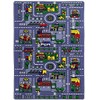 Kids/Baby Room/Daycare/Classroom/Playroom Area Rug. Roads. Town. City. Race Toy Car