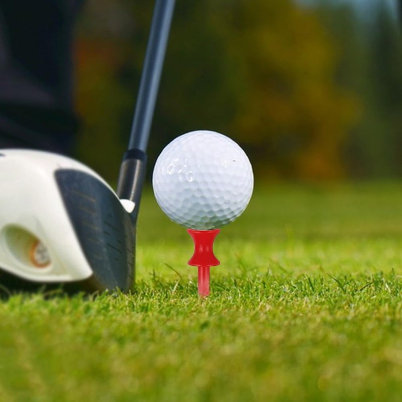 Golf Tees Plastic Driver, 120 Pieces Red Plastic Golf Tees,