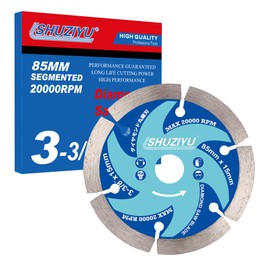 LSHUZIYU 85mm, Stone Working Diamond Circular Saw Blade, Arbor 15mm, Use on all brand 15mm arbor Cordless Saw, Granite, Marble, Concrete Cutting