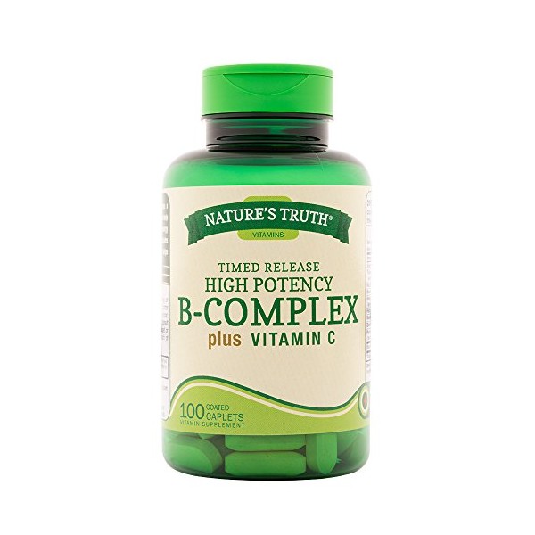 Nature's Truth B-Complex Plus Vitamin C Time Released, 100 Count (Pack of 3)