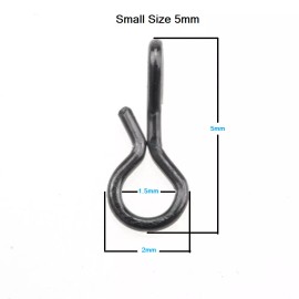 No-Knot Fast Snap 5/8/11 mm Quick Link No Knot Clip Speed Attach Fly/Lure Leader Snaps - 5mm (10pcs)