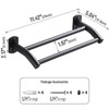 Dancrul Black Double Towel Bar, Hand Towel Racks for Bathroom