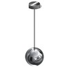 Licht-Erlebnisse Pendant Light Chrome-Plated Metal E27 Diameter 18 cm for