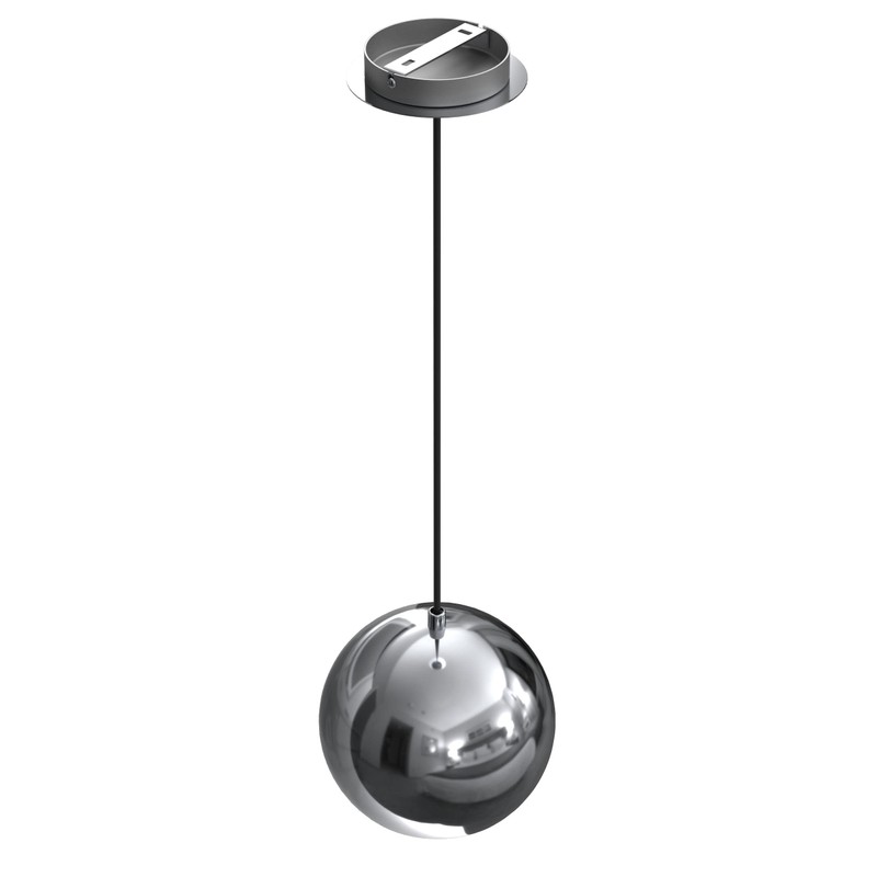 Licht-Erlebnisse Pendant Light Chrome-Plated Metal E27 Diameter 18 cm for