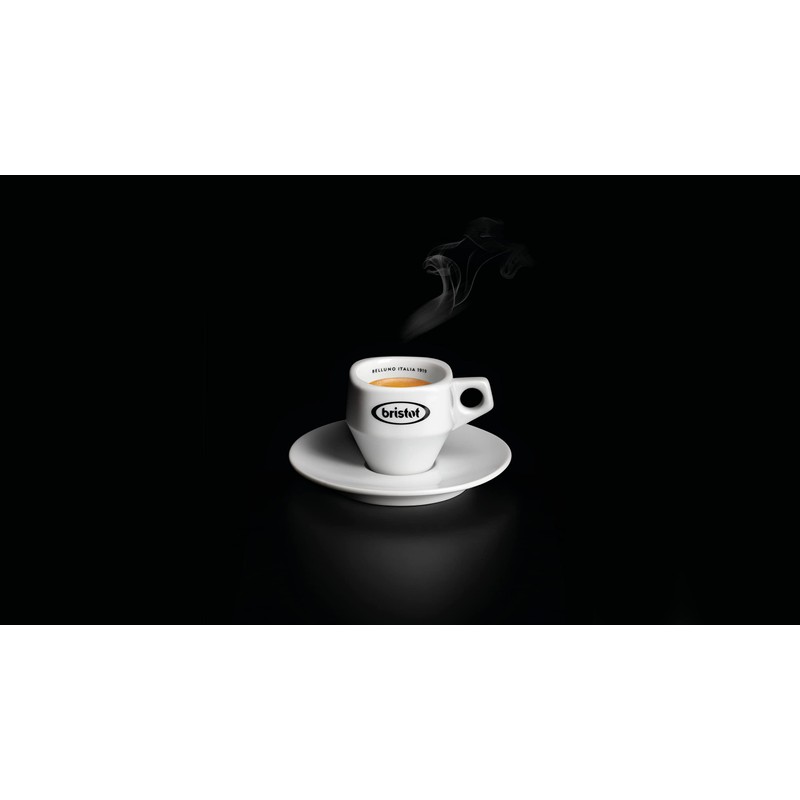 Bristot Porcelain Espresso Cups with Saucers | Dolomit Espresso Cup