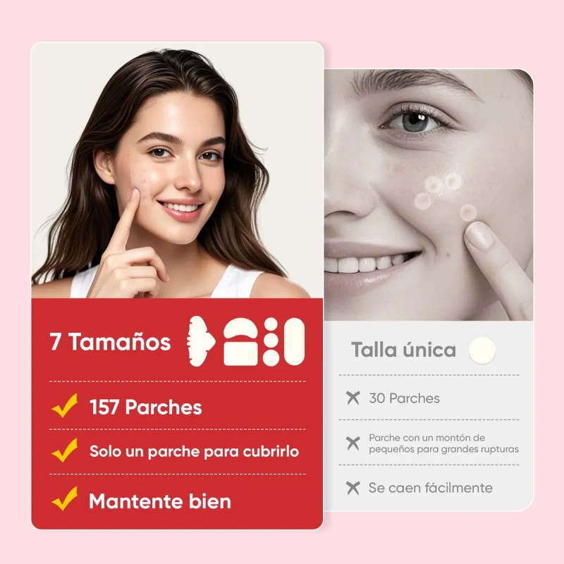 Parches Para El Acné Invisibles, Tamaños Variados Combo