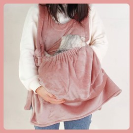 La La Pet® Adjustable Cat Carrier Apron with Double Layer Pocket Cat Sleeping Bag Pet Carrier Sling Kitten Carrier Bag Cat Carrier Pouch for Small Medium Sized Animals Pink