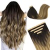 DOORES Tape in Hair Extensions Human Hair, Dark Brown to