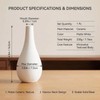 6.5 Inch White Ceramic Bud Vase Narrow Neck Small Flower