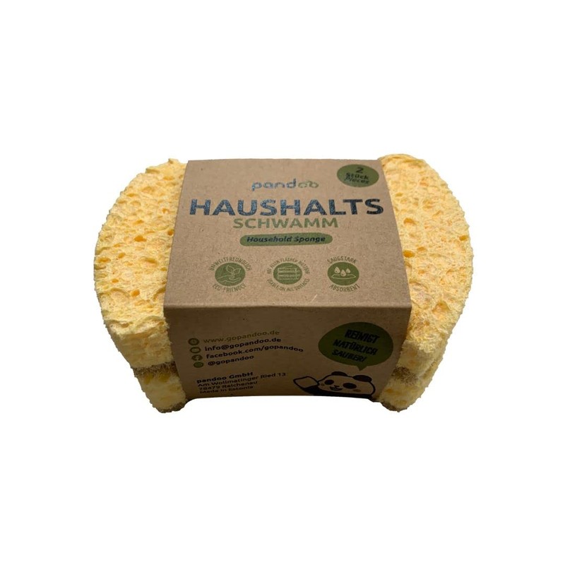 pandoo Household Sponges, Organic Cleaning Sponge, Kitchen Sponge, Dishwashing Sponge,