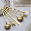 Evanda Gold Silverware Set 60 Piece Service for 20, Titanium