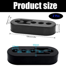 XPOOP 2 pieces universal car exhaust bracket, car exhaust hanger, car exhaust holder, car rubber exhaust holder, silencer holder, exhaust holder for the cars, silencer