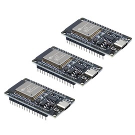 ESP32 NodeMCU Development Board, QIQIAZI ESP32 ESP32-WROOM-32 NodeMCU ESP32 USB C Module, 2.4 GHz WiFi + Bluetooth Dual-Cores, with CH340 Chip, for Arduino (Pack of 3)