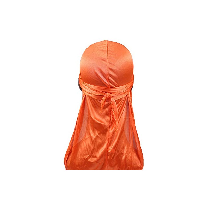 Men Silk Durag Long Straps Bandanas for Men Headwear Waves
